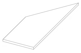 Керамогранит 620090000784 Drift White Lineare Angolo Sx 30x60