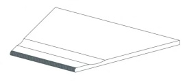 Керамогранит 620090000803 Drift Grey Bordo Piscina Angolo Dx 30x60