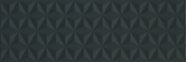 Плитка 12121R Диагональ черный структура обрезной 25x75