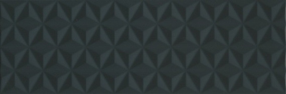 Плитка 12121R Диагональ черный структура обрезной 25x75