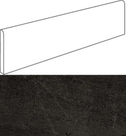 Керамогранит 610130002166 Wise Dark Battiscopa 7.2x60
