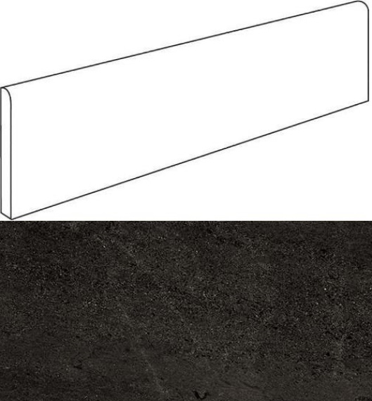 Керамогранит 610130002166 Wise Dark Battiscopa 7.2x60