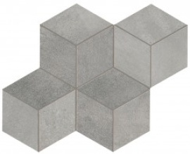 Мозаика Atlas Concorde Italy A0UL Blaze Aluminium Mosaico Esagono Lapp 30x35