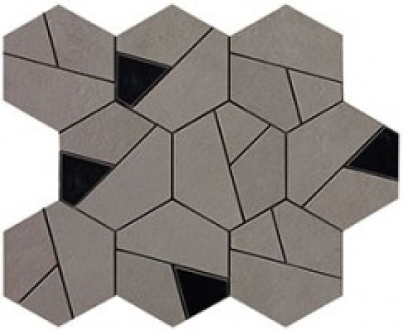 Мозаика Atlas Concorde Italy AN69 Boost Smoke Mosaico Hex Black 25x28.5