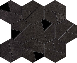Мозаика Atlas Concorde Italy AN7B Boost Tarmac Mosaico Hex Black 25x28.5