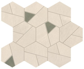 Мозаика Atlas Concorde Italy A0QN Boost Pro Ivory Mosaico Hex Olive 25x28,5