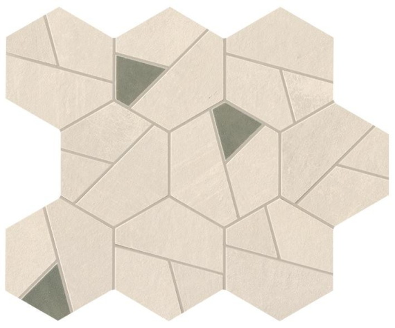 Мозаика Atlas Concorde Italy A0QN Boost Pro Ivory Mosaico Hex Olive 25x28,5