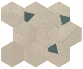 Мозаика Atlas Concorde Italy A0QO Boost Pro Cream Mosaico Hex Blue 25x28,5