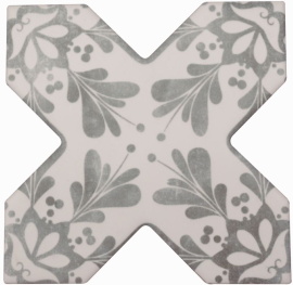 Керамогранит Becolors Cross Dec. Stencil Grey 13.25х13.25