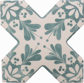 Керамогранит Becolors Cross Dec. Stencil Lagoon 13.25х13.25
