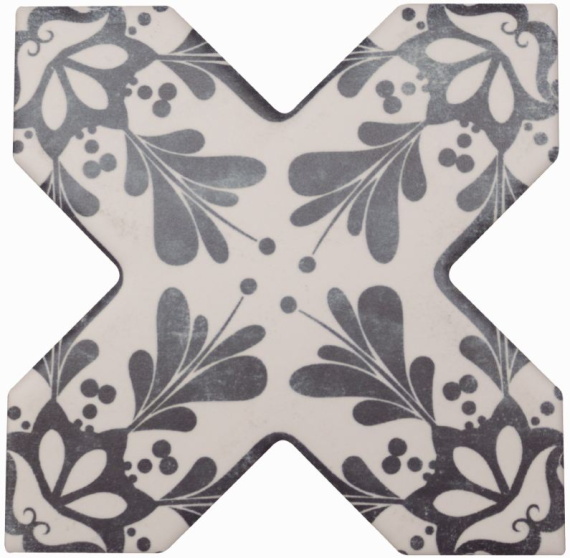 Керамогранит Becolors Cross Dec. Stencil Navy 13.25х13.25