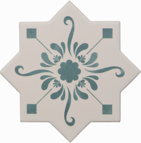 Керамогранит Becolors Star Dec. Stencil Lagoon 13.25х13.25