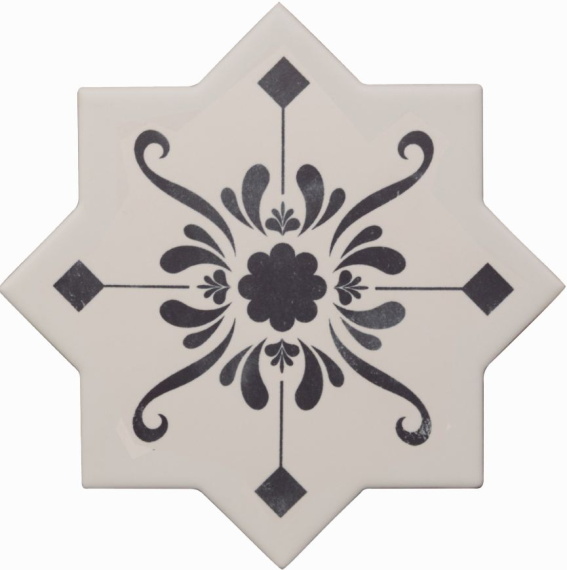 Керамогранит Becolors Star Dec. Stencil Navy 13.25х13.25