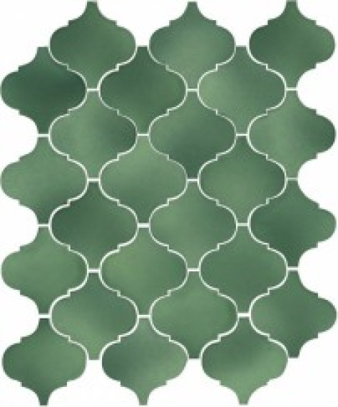 Плитка 65008 Арабески Майолика зеленый 26x30