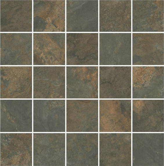 Плитка MM12132 Рамбла коричневый мозаичный 25x25