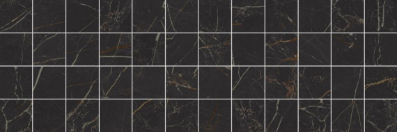 Мозаика Laparet MM60074 Royal Декор мозаичный чёрный 20х60