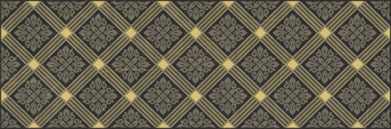 Плитка Laparet Royal Декор чёрный 20х60