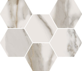 Керамогранит Italon  620110000047 Charme Evo Calacatta Mosaico Hexagon 25x29