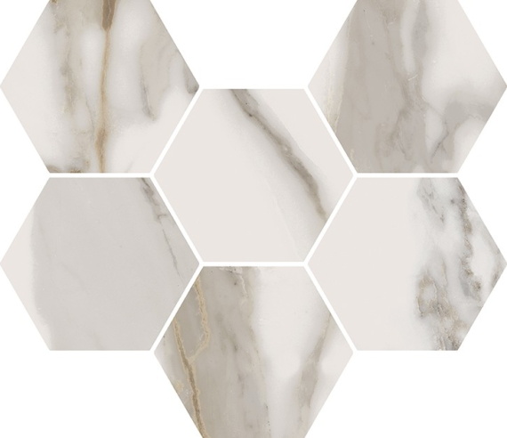 Керамогранит Italon  620110000047 Charme Evo Calacatta Mosaico Hexagon 25x29