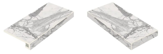 Ступени Italon 620070000629 Charme Evo Statuario Scalino Angolare Destro 33х60