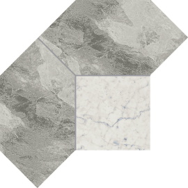 Керамогранит Italon 620110000083 Charme Extra Silver Mosaico Polygon Lux 28,5x21