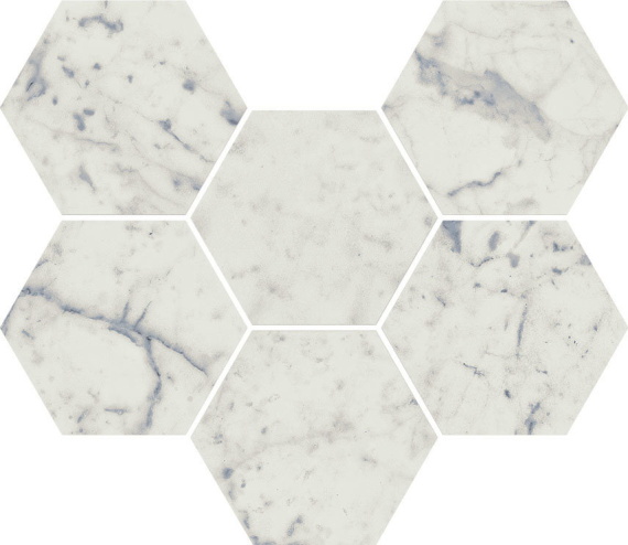Керамогранит Italon 620110000065 Charme Extra Carrara Mosaico Hexagon 25x29