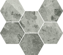 Керамогранит Italon 620110000067 Charme Extra Silver Mosaico Hexagon 25x29