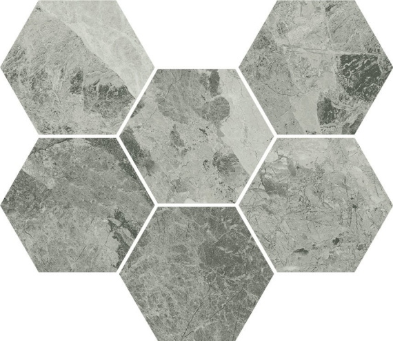Керамогранит Italon 620110000067 Charme Extra Silver Mosaico Hexagon 25x29