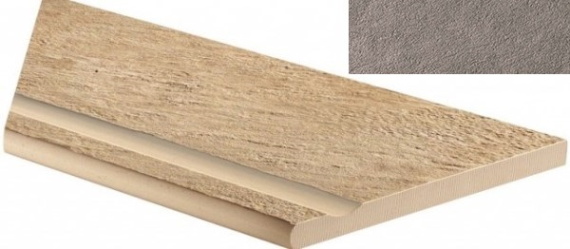 Керамогранит 620090000319 Cliff Grigio Bordo Piscina Angolo Sx 30x60