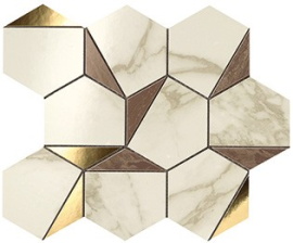 Плитка Atlas Concorde Italy 9EHB Marvel Gold Hex Brown-Calacatta 25.1x29