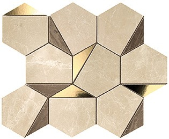 Плитка Atlas Concorde Italy 9EHS Marvel Gold Hex Sable-Brown 25.1x29