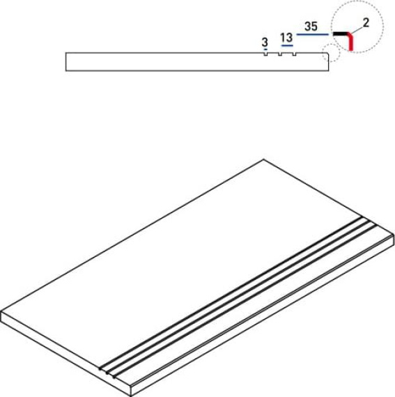 Керамогранит Italon 620090000221 DARK BORDO GRIP 30x60