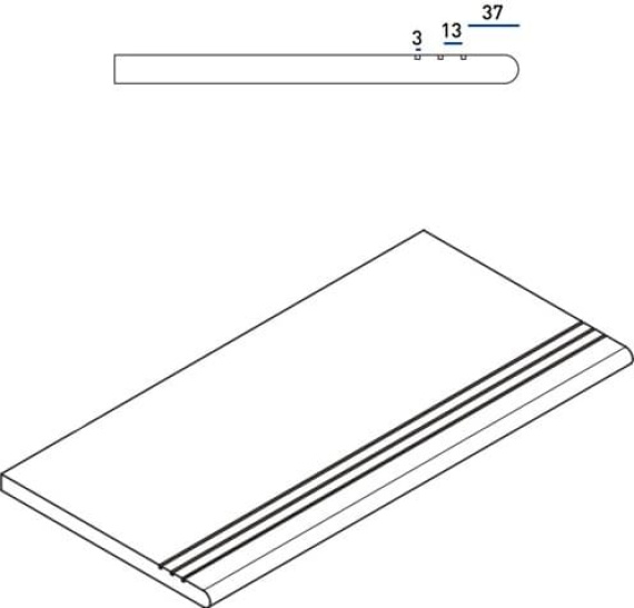 Ступени Italon 620040000037 District SAND GRADINO ROUND GRIP 30x60