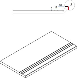 Керамогранит Italon 620090000283 Contempora X2 PURE BORDO GRIP 30x60