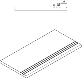 Ступени Italon 620040000043 Contempora X2 PURE GRADINO ROUND GRIP 30x60