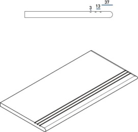 Ступени Italon 620040000044 Contempora X2 PURE GRADINO ROUND GRIP DX 30x60