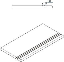 Ступени Italon 620040000045 Contempora X2 PURE GRADINO ROUND GRIP SX 30x60