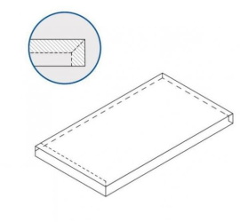 Italon 620070002022 Charme Advance Cremo Delicato Scalino Angolo Sx 33x160