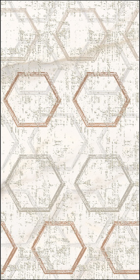 Плитка керам. AZORI Apulia Oro 630x315 Hexagone декор