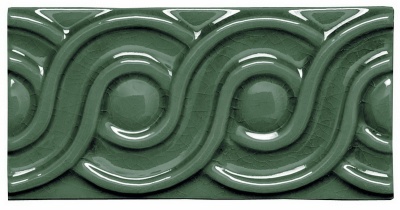 Плитка MODERNISTA Relieve Clasico C/C Verde Oscuro 7,5x15