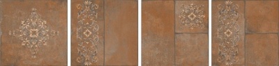 Керамогранит SG926400N Каменный остров коричневый декорированный 30x30