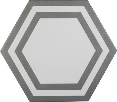 Плитка PAVIMENTO Hexagono Deco Dark Gray 20x23