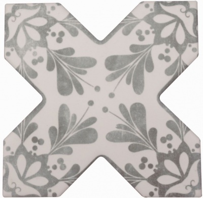 Керамогранит Becolors Cross Dec. Stencil Grey 13.25х13.25