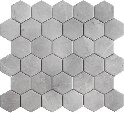 Мозаика PMMT82457 Hexagon small Marble Grey Matt 26.5х27.8