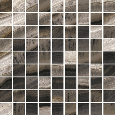 Мозаика K-1052/LR/m01 Arris Black Brown 30x30