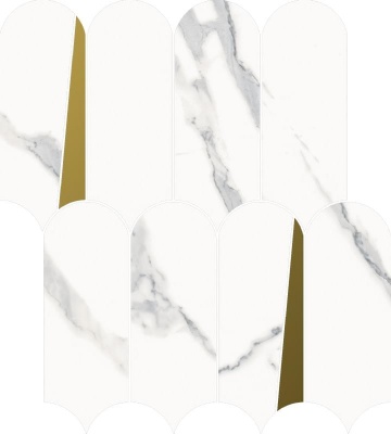 Italon 620110000229 Stellaris Statuario White Mosaico Elegant 32.5x36.1