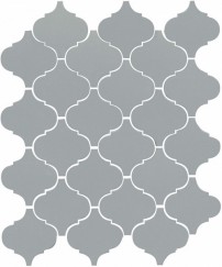 Плитка 65012 Арабески глянцевый серый 26x30
