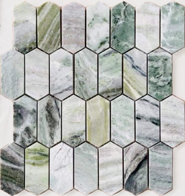 Onice Verde oliva POL long hex 38x86x7