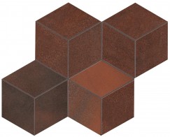 Мозаика Atlas Concorde Italy A0UM Blaze Corten Mosaico Esagono Lapp 30x35