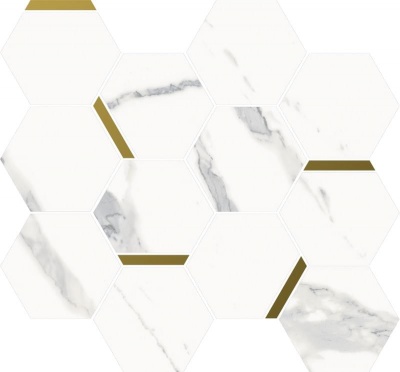 Italon 620110000220 Stellaris Statuario White Mosaico Chic 28.3x32.8